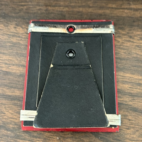 ❤️ Vintage Deco 1930s frame and purse mirror, red and black, love, reverse paint - Picture 3 of 5